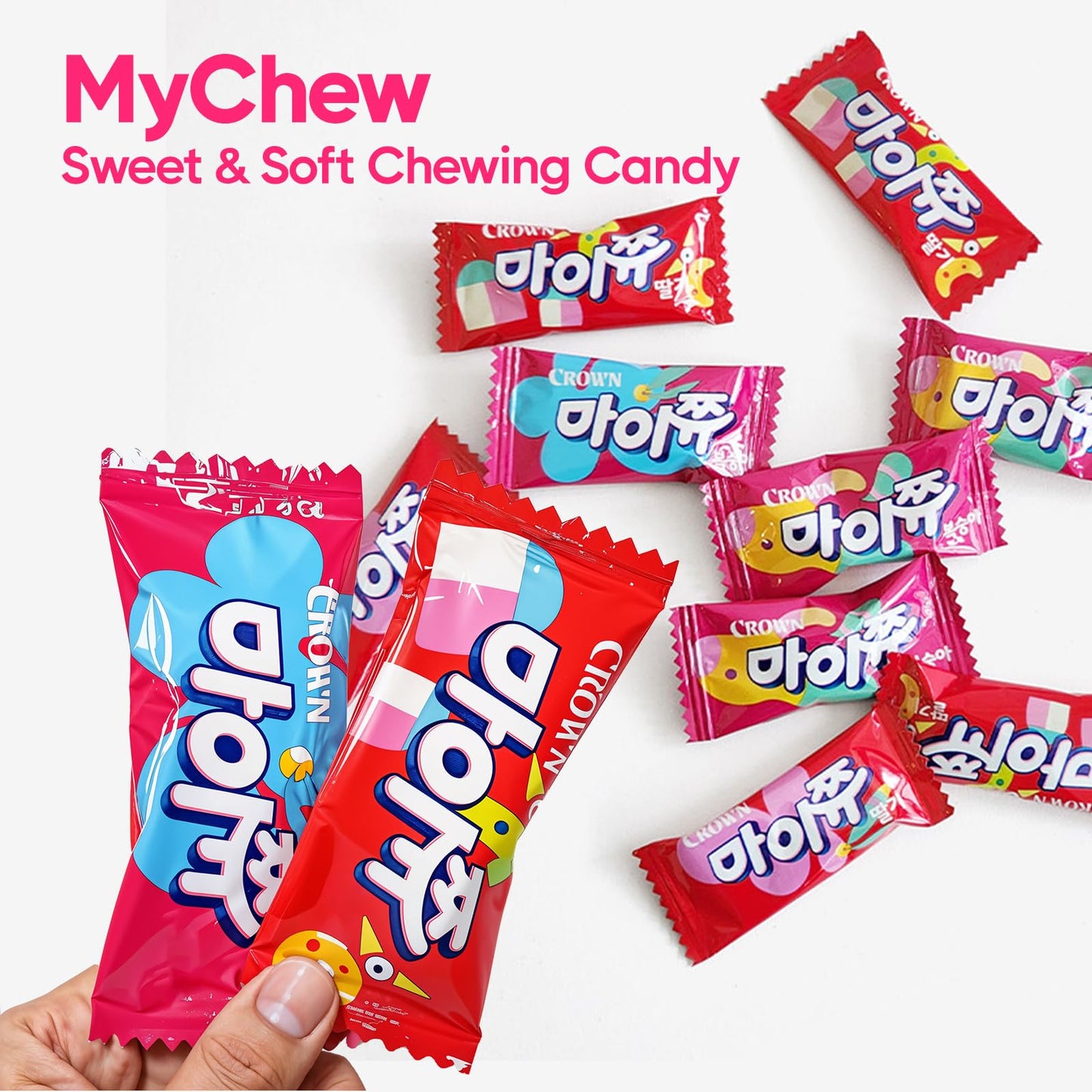 COELO MyChew Soft Chewing Candy Assortment, Strawberry & Peach Flavors, 284g (10oz) Sharing Size Gummy