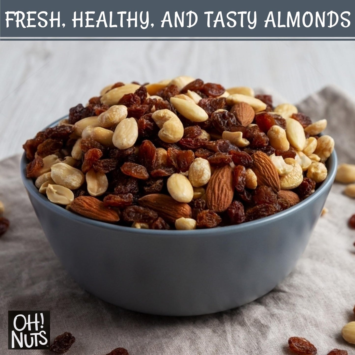 Almonds | Dry Roasted Unsalted Almonds | 5 Lb | No Salt, No Oil All-Natural Protein | Packed In New York Zip-Seal Bag For Exceptional Freshness By Oh Nuts