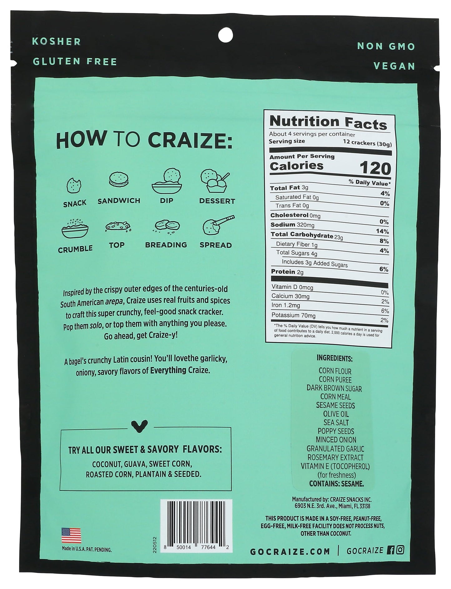 Craize  ers Everything, 4 Ounce Pack, Model 0850014776442