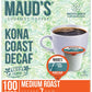 Maud'S Decaf Kona Coffee Pods, 100 Ct | Decaffeinated Kona Coast Blend | 100% Arabica Medium Roast Coffee | Solar Energy Produce