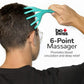BioSwiss Teal Head Massager - Handheld Scalp & Temple Massage Tool for Relaxation, Hair Stimulation, and Stress Relief