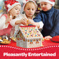 Big Gingerbread House kit, Gingerbread House, Holiday Activity for Kids - Ease Crafted Grooves Decor - kit Includes; 1 House, 2