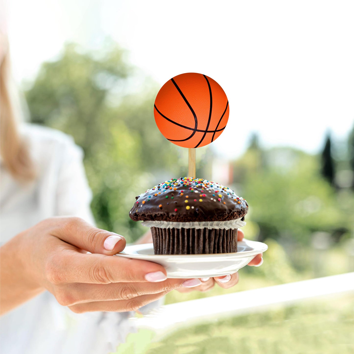 Seyal Basketball Cupcake Topper