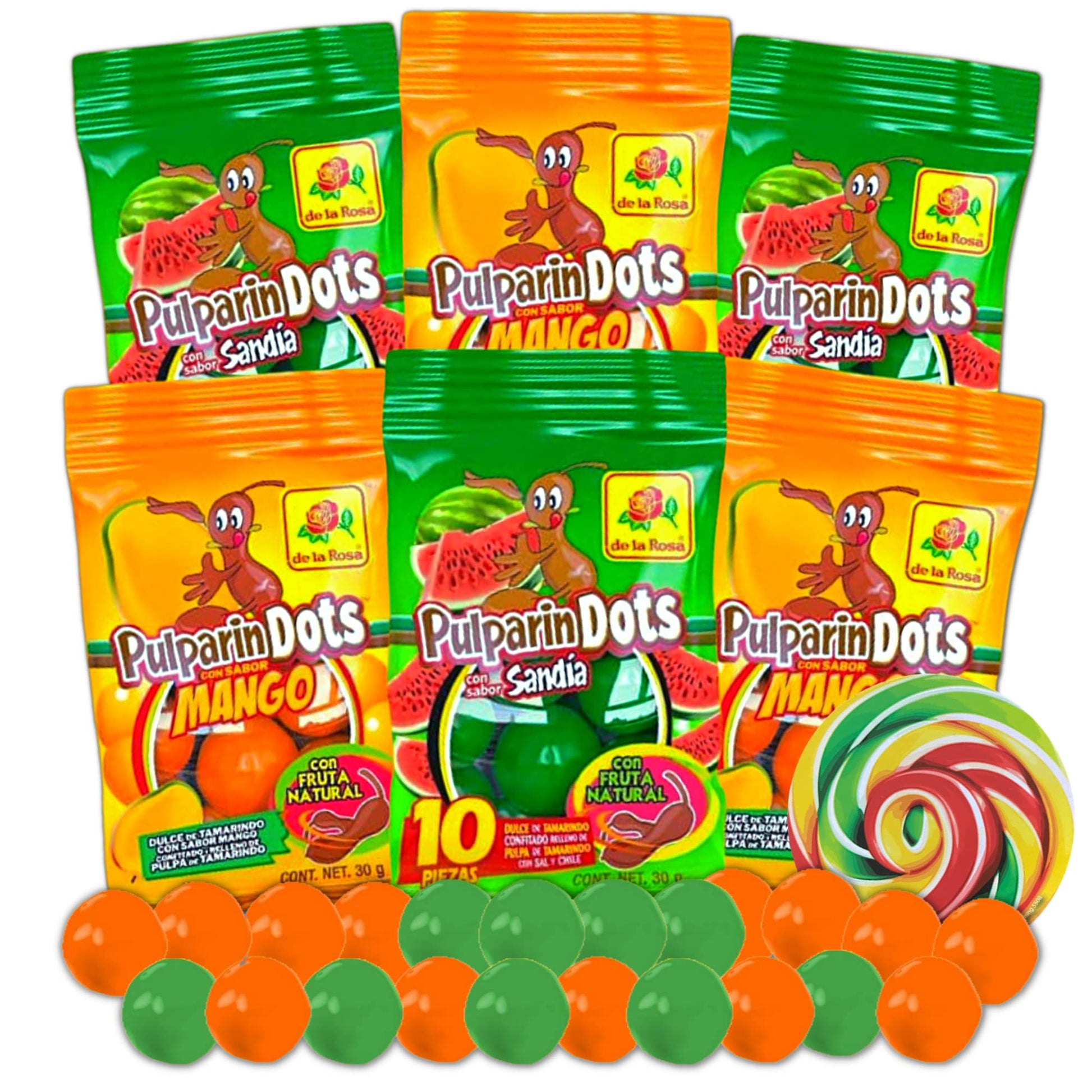 Sweetzo - Tamarindo Mexican Candies, Mango and Watermelon Flavored Candy Filled with Tamarind Pulp, Shareable Individual Serving