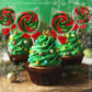32 Pack Red-And-Green Twisty & Swirl Lollipops With Red Ribbon Bow, Lollipops Swirl Candy Individually Wrapped Bulk, Candy Lollipop Suckers For Christmas Stocking Stuffer & Candy Gifts