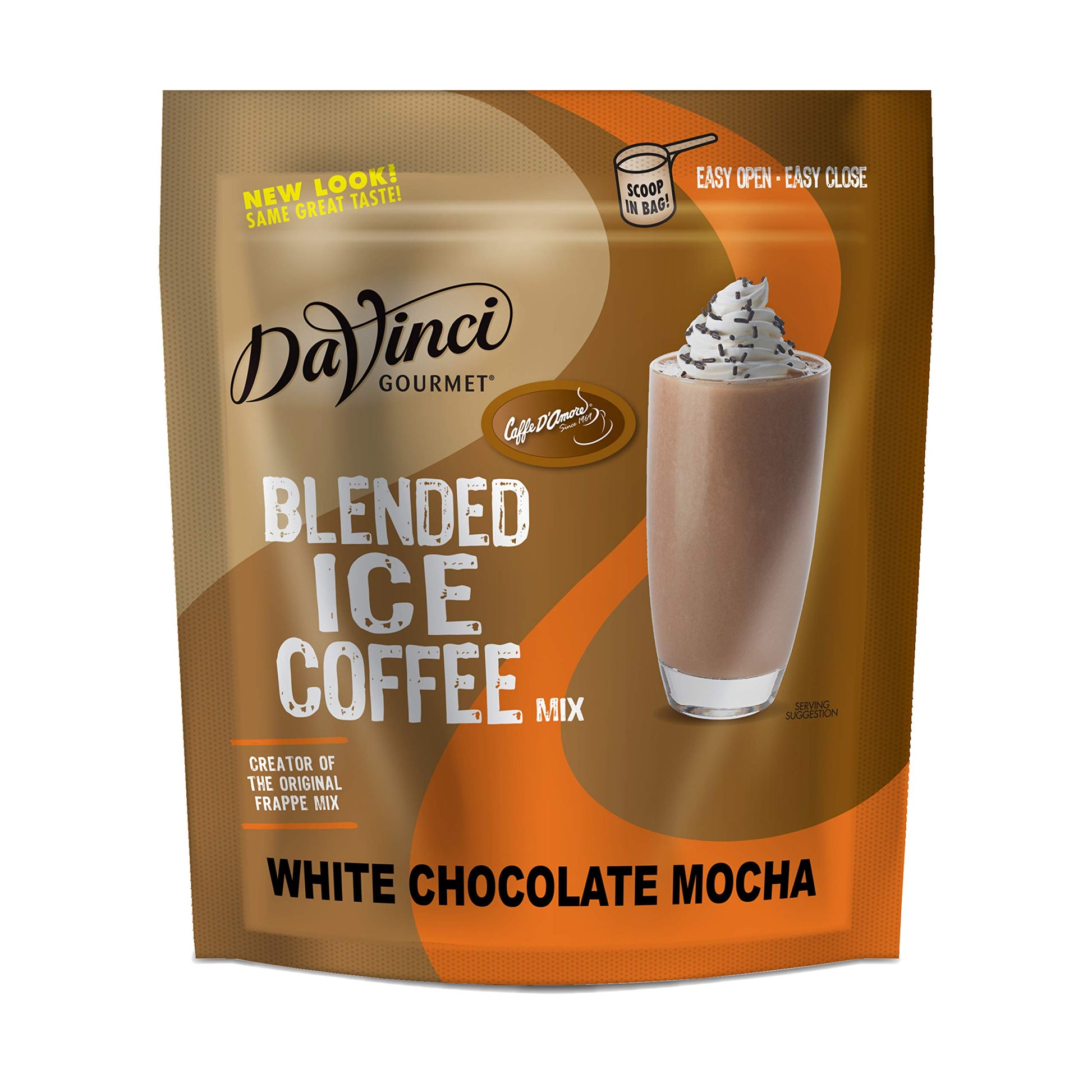DaVinci Gourmet White Chocolate Mocha Iced Coffee Mix, 48 Ounce, Pack of 1