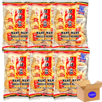 Shelly Shenbei Original Crispy Snowy Rice Cracker 2.54oz/72g pack of 6