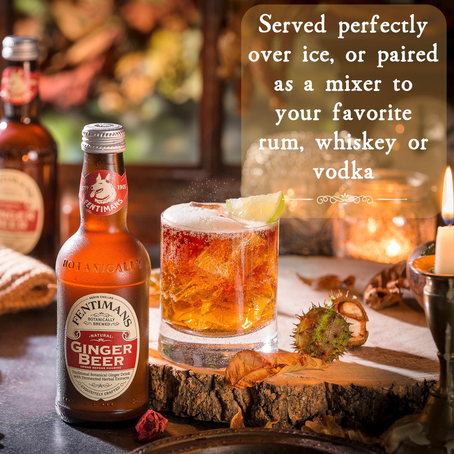 Fentimans Sparkling Ginger malt-inspired - Non-  ic Craft Soda, 9.3 Fl Oz (Pack of 12)