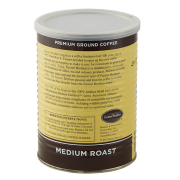 Farmer Brothers 100% Arabica Medium Roast Ground Coffee - Rainforest Alliance Certified
