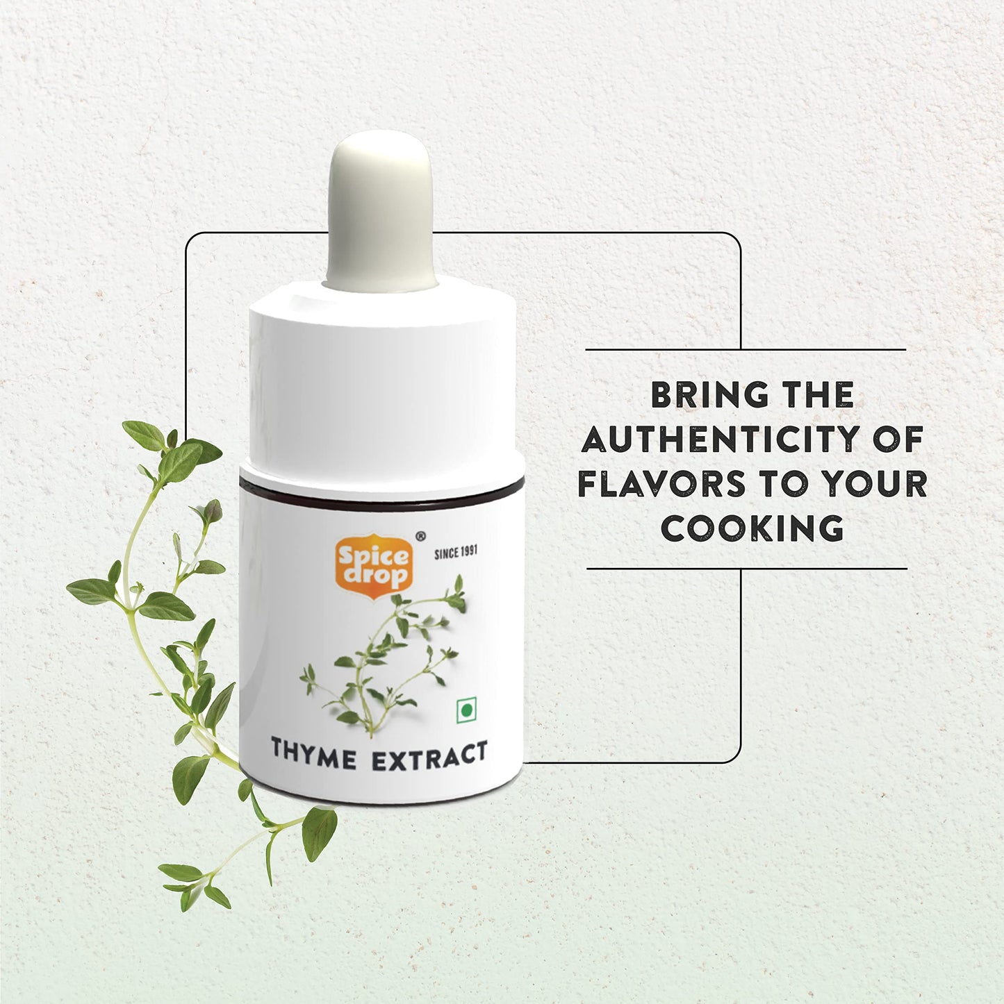 Spice Drop Thyme Extract | 100% Natural | For Soups, Pasta, Spaghetti, Gourmet Dishes | 0.17Oz (180 Drops) | Natural Herb Extract | Authentic Flavor | Vegan | Keto & Paleo Friendly | Non-Gmo | Squeeze, Drop And Stir