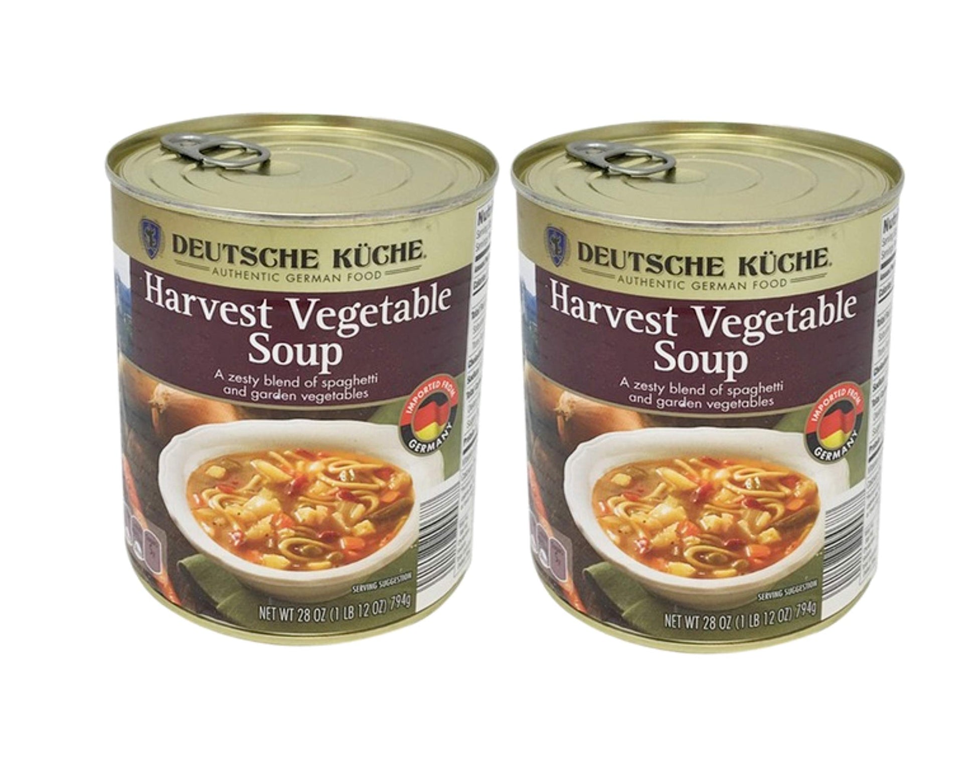 Deutsche Kche Authentic German Food Zesty Blend Harvest Vegetable Soup - 2 Cans (28 oz)