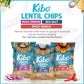 KIBO FOODS Lentil Chips Variety Pack - Gluten-Free, Vegan, Non-GMO, 28g, 18 Pack