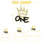 One Birthday Cake Topper - Hip Hop Boys 1St Birthday Decorations, Crown One Cake Topper, Black And Gold First Birthday Decoratio