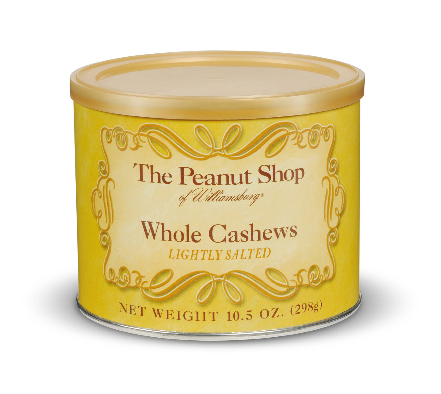 The Peanut Shop of Williamsburg Lightly Salted Whole Cashews with SEA Salt, Gluten-Free Ingredients, Kosher Certified, Hand Cook