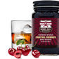 Barrel Roll Bar Essentials Cocktail Cherries - Bourbon-Infused Dark Cherries, 16oz Jar, USA-Made Garnish for Drinks and Desserts