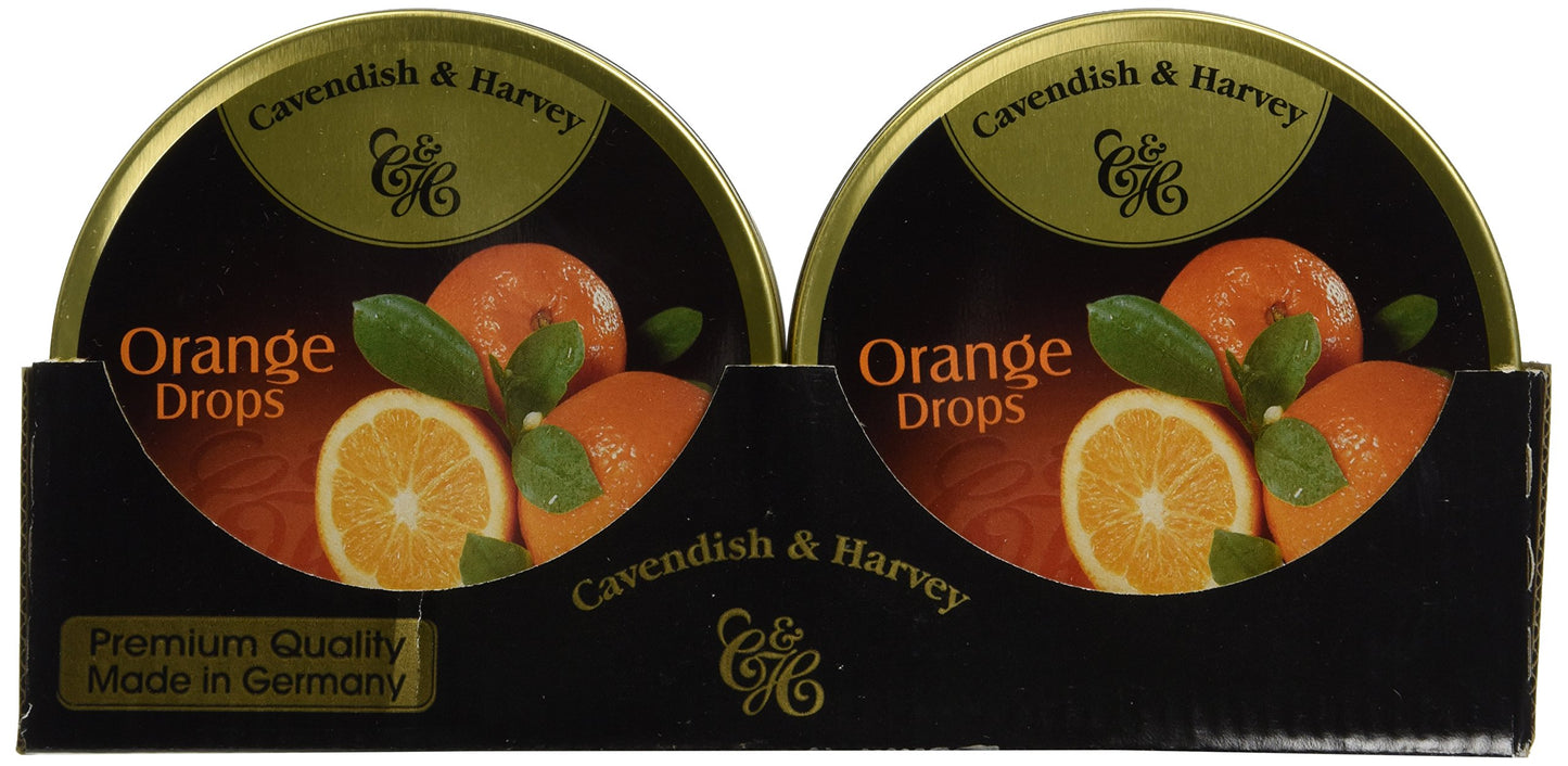 Cavendish & Harvey Candy Tin Orange, 5.3 Oz (Pack Of 12)