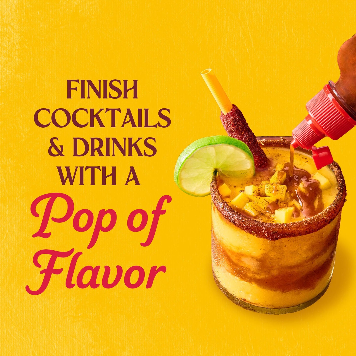 Cholula Chamoy Sauce, Sweet & Spicy, Tangy Drizzle Sauce with Arbol Chiles and Sweet Hibiscus, For Fruit, Cocktails, Desserts an