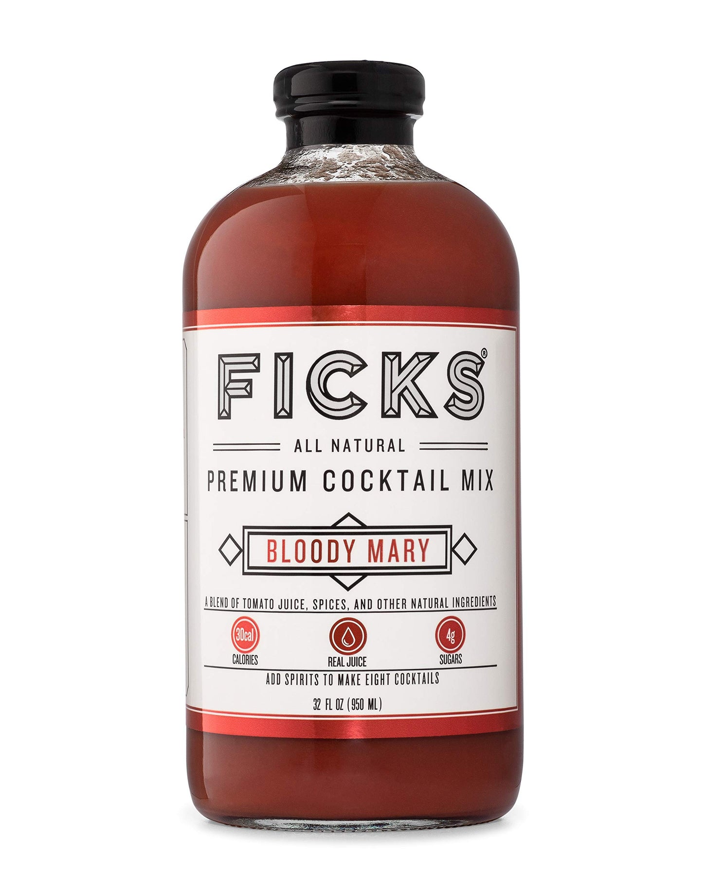 Ficks Premium Cocktail Mix - Bloody Mary, 32 Fl Oz (Pack of 3)