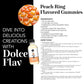 Dolce Flav Peach Extract, 2 Oz Oil-Soluble Flavoring for Baking & Desserts, Kosher, Sugar-Free, Includes Measured Dropper