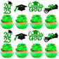 Rsstarxi Graduation Cupcake Toppers, 36 Pack, Congrats Grad, Class of 2025, Green Party Decorations