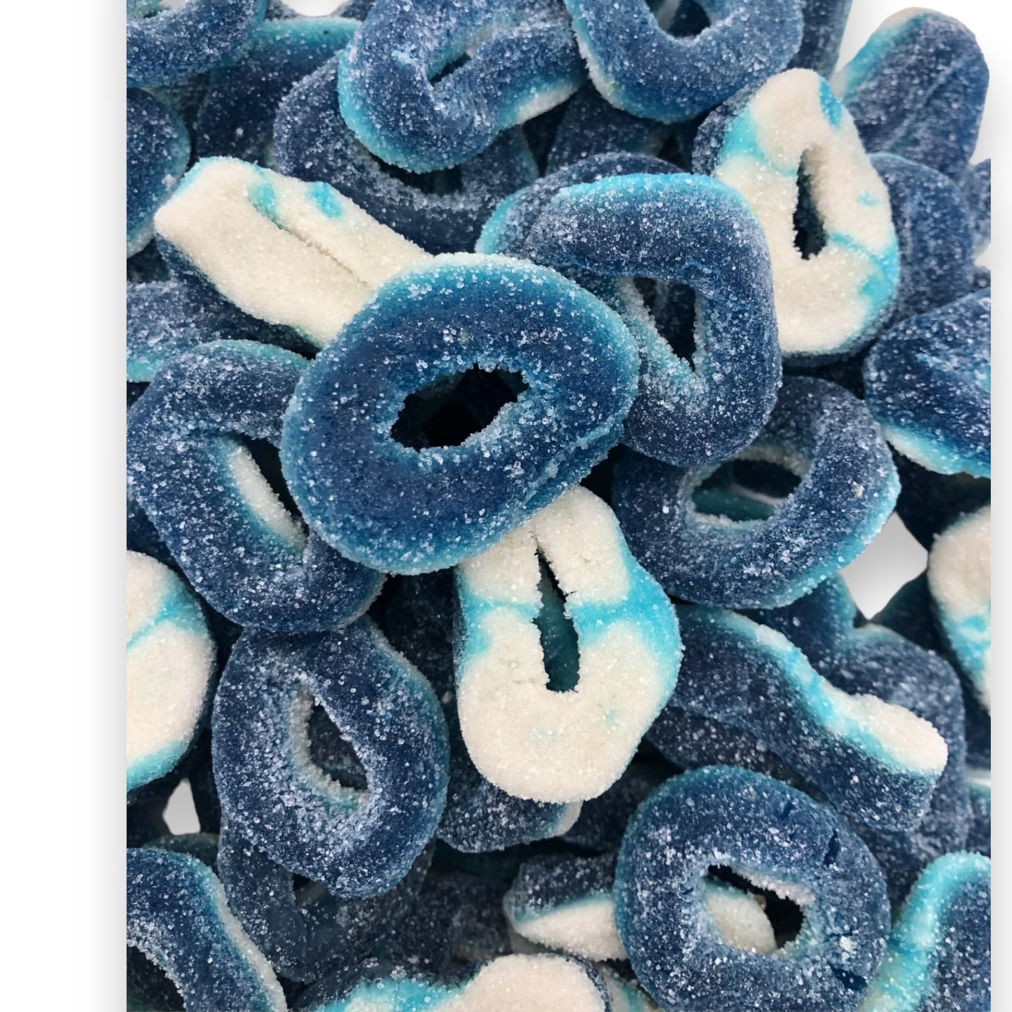 Premium Blue Raspberry Rings -1.5 Lbs Delicious Blue Raspberry Flavor Soft Sweet Gummy Rings In Resealable Bag, Perfect For Snac