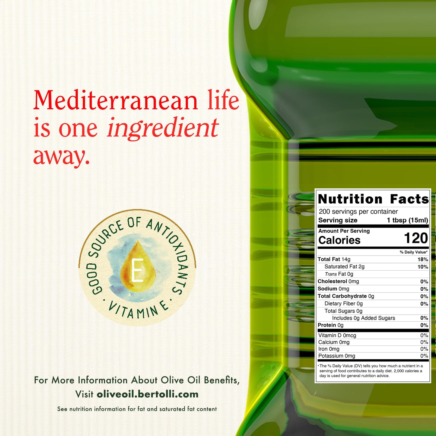 Bertolli Rich Extra Virgin Olive Oil 101 Oz (3L)