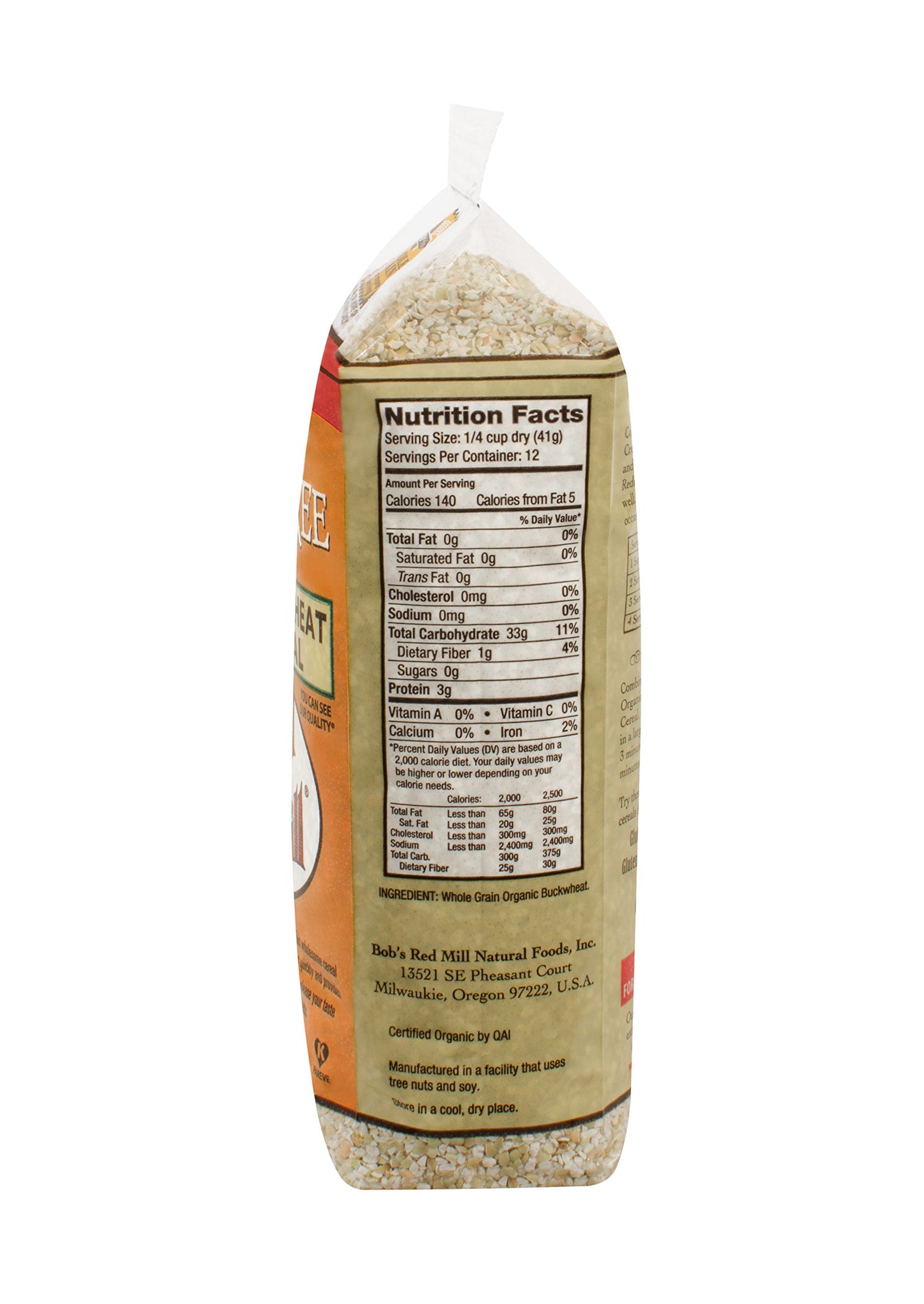 Bob'S Red Mill Org Whole Grain Creamy Buckwheat Hot Cereal, 18 Ounce