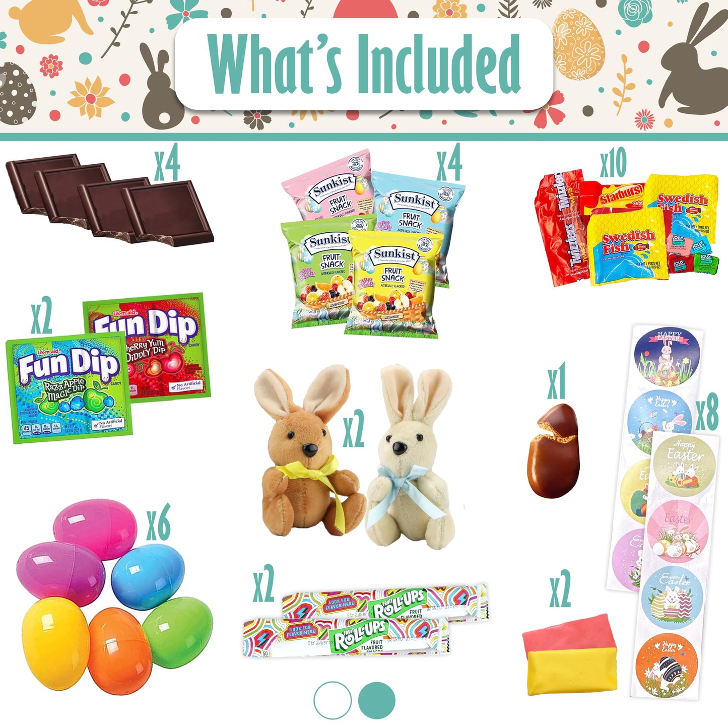 Sarahs Candy Factory Easter Snack Tin - 60 Count Candy, Peelable Gummies, Medium to Large, Pink - Style 2