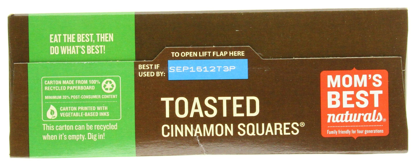 Moms Best Naturals, Toasted Cinnamon Squares, 17.5 Ounce