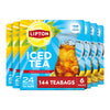 Lipton Unsweetened Iced Tea Bags, Family Size Zero Calories, 144 Total Tea Bags (24ct - Pack of 6)