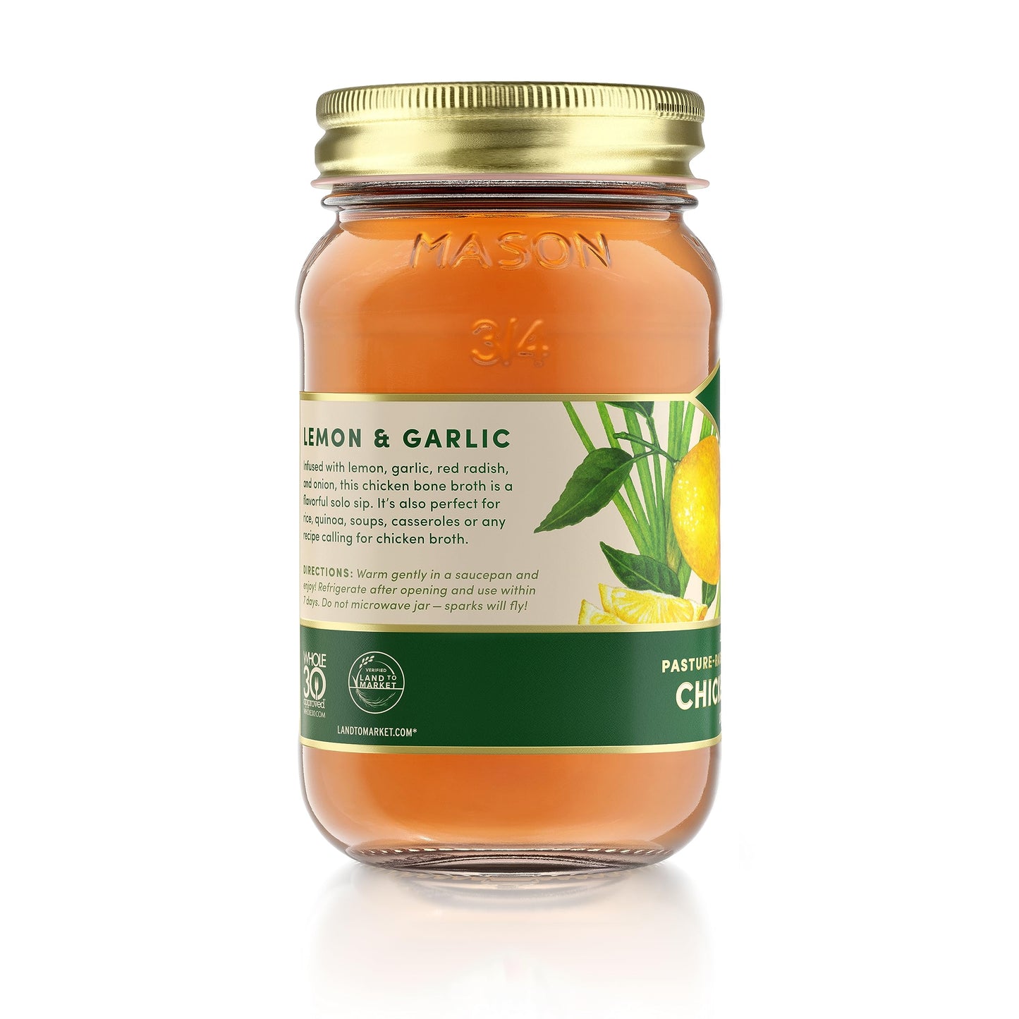 FOND NOURISH DELIGHT Organic Chicken Bone Broth - 14 Fl Oz, Pack of 8