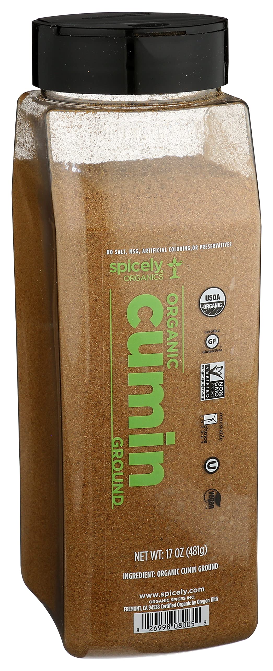 Spicely Organics - Cumin Organic Ground - Case Of 2-17 Ounces