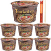 Tonkotsu Black Garlic Ramen Bowls Bundle. Includes Six - 3.56 Oz Premium Noodle Soup, Kuromayu Instant Noodle. Free TAOindustry 