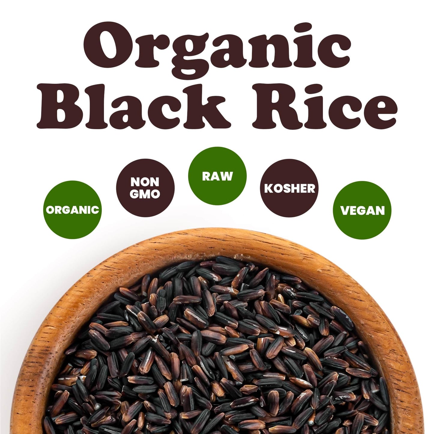 Food to Live Organic Black Rice, Whole Grain Non-GMO, 20 Pound, Rich in Antioxidants, Vegan, Kosher