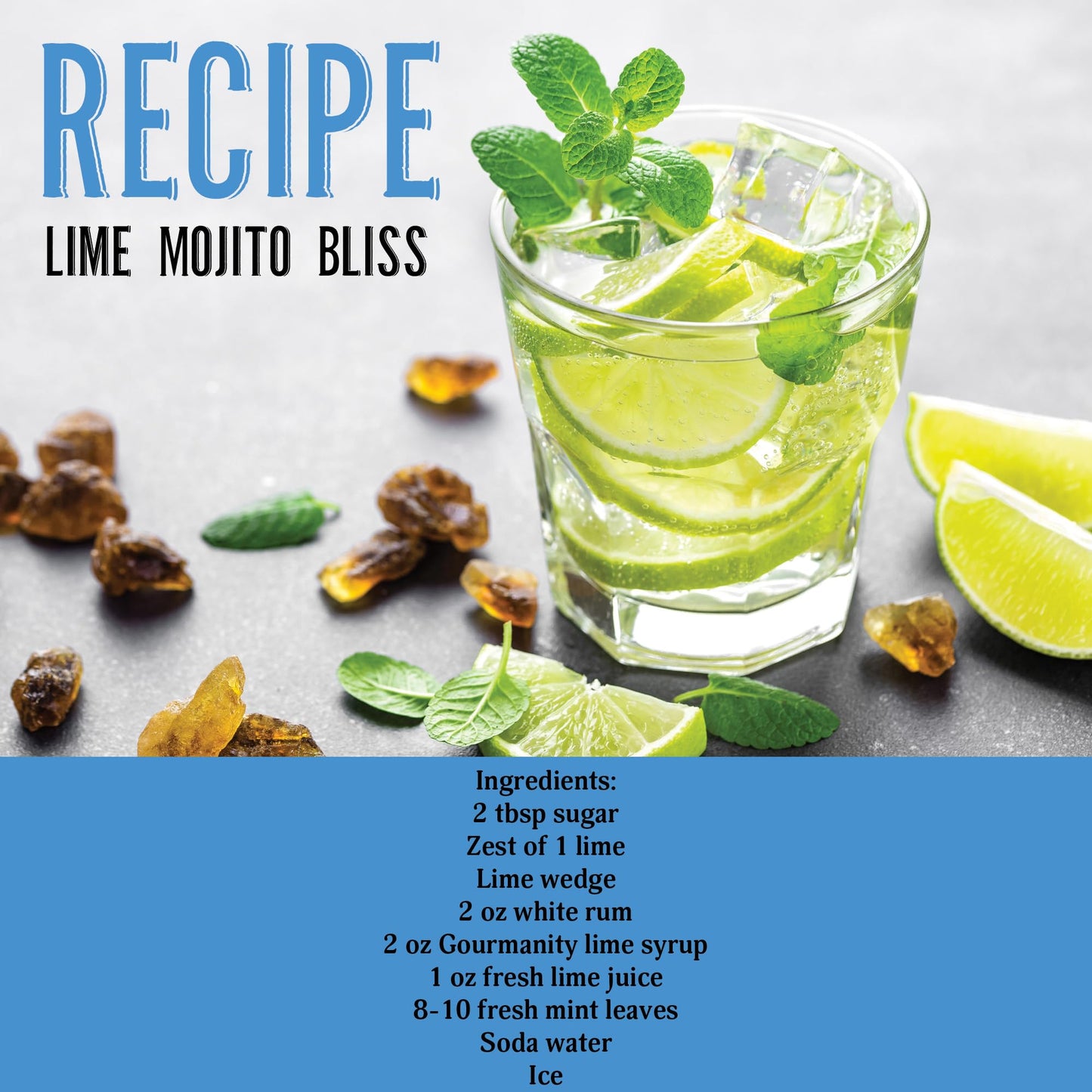 Gourmanity Lime Syrup, 2 Ingredients Only, Zingy, Citrus-Infused Syrup, Ideal For Flavoring Snow Cones, Italian Soda, Cocktails