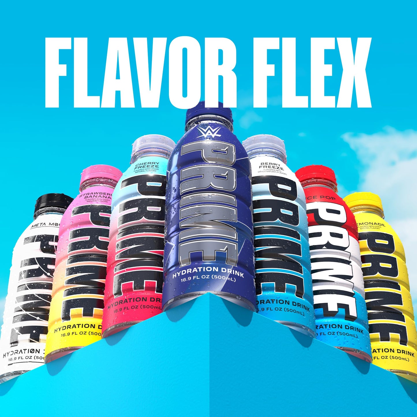 PRIME Hydration  WWE Sports Drinks  Electrolyte Enhanced for Replenishing Fluids  250mg BCAAs  B Vitamins  Antioxidants  Low Sugar  16.9 Fl Oz  12 Pack