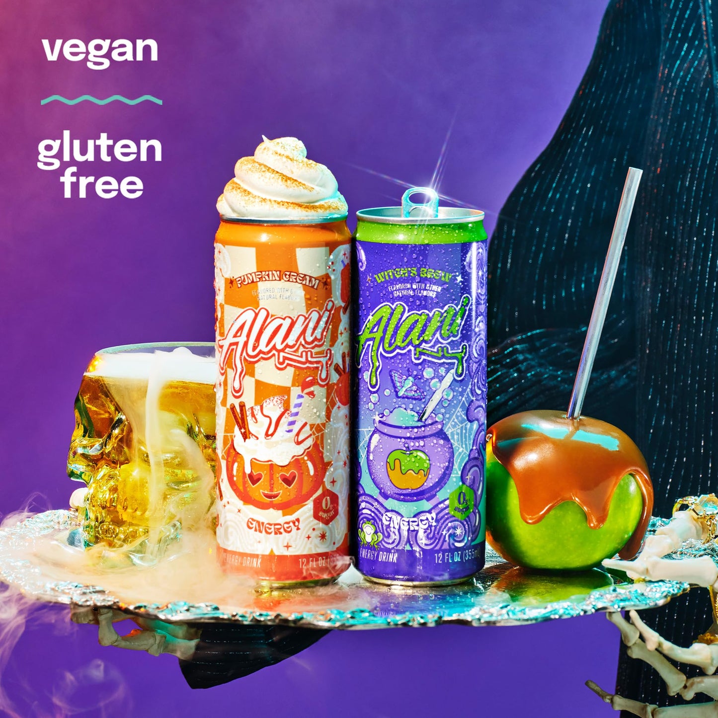 Alani Nu Energy Drink Variety Pack - Witchs Brew & Pumpkin Cream, Sugar Free, 200mg Caffeine, 12 Fl Oz Cans (Pack of 12)