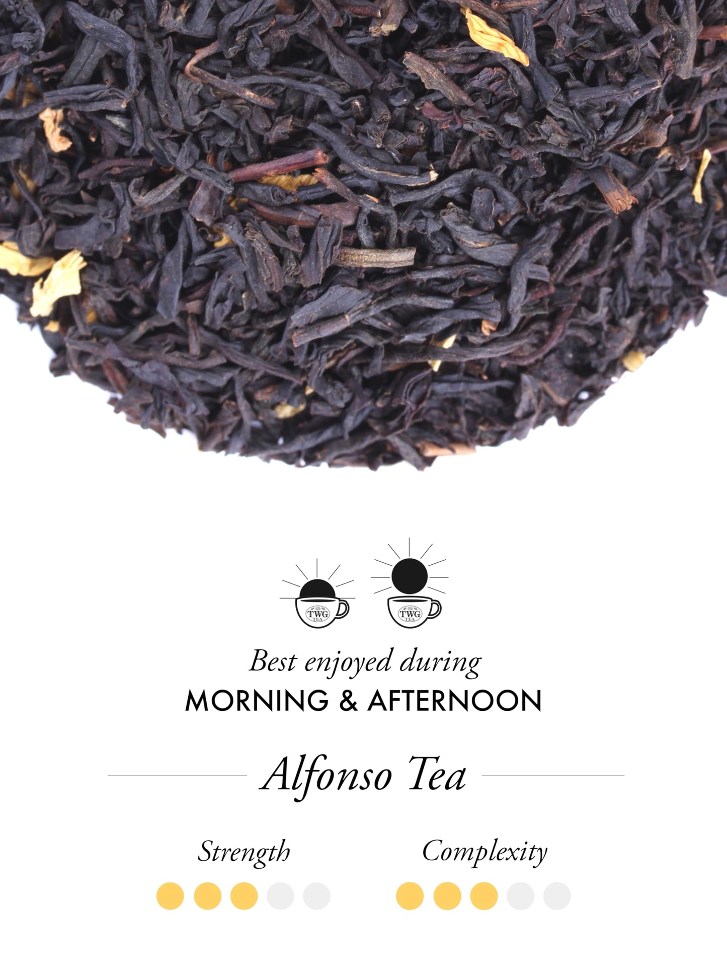 Twg Tea | Alfonso Tea | Black Tea | Mango Pieces | 15 Hand Sewn Cotton Teabags | Gift Set