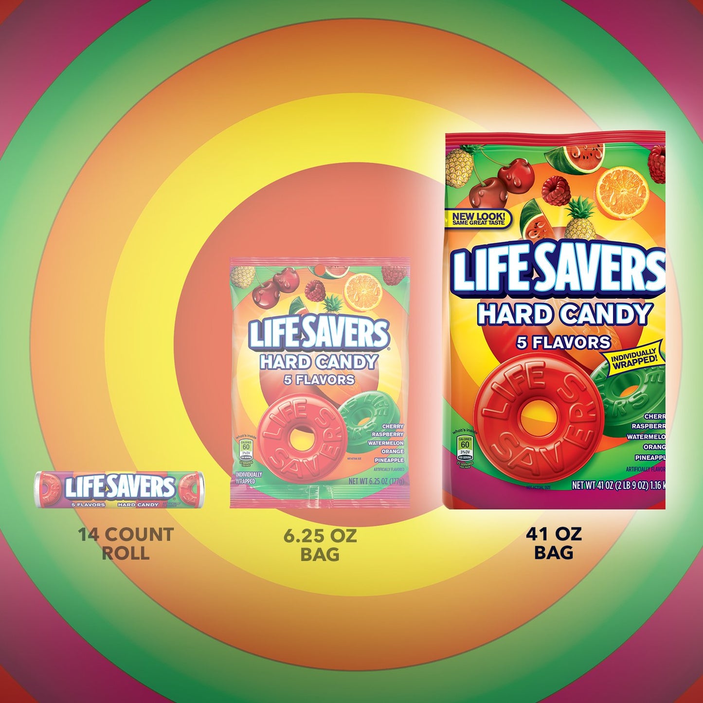 Life Savers Five Flavors Hard Candy Bag, 41 Oz (Pack Of 2)