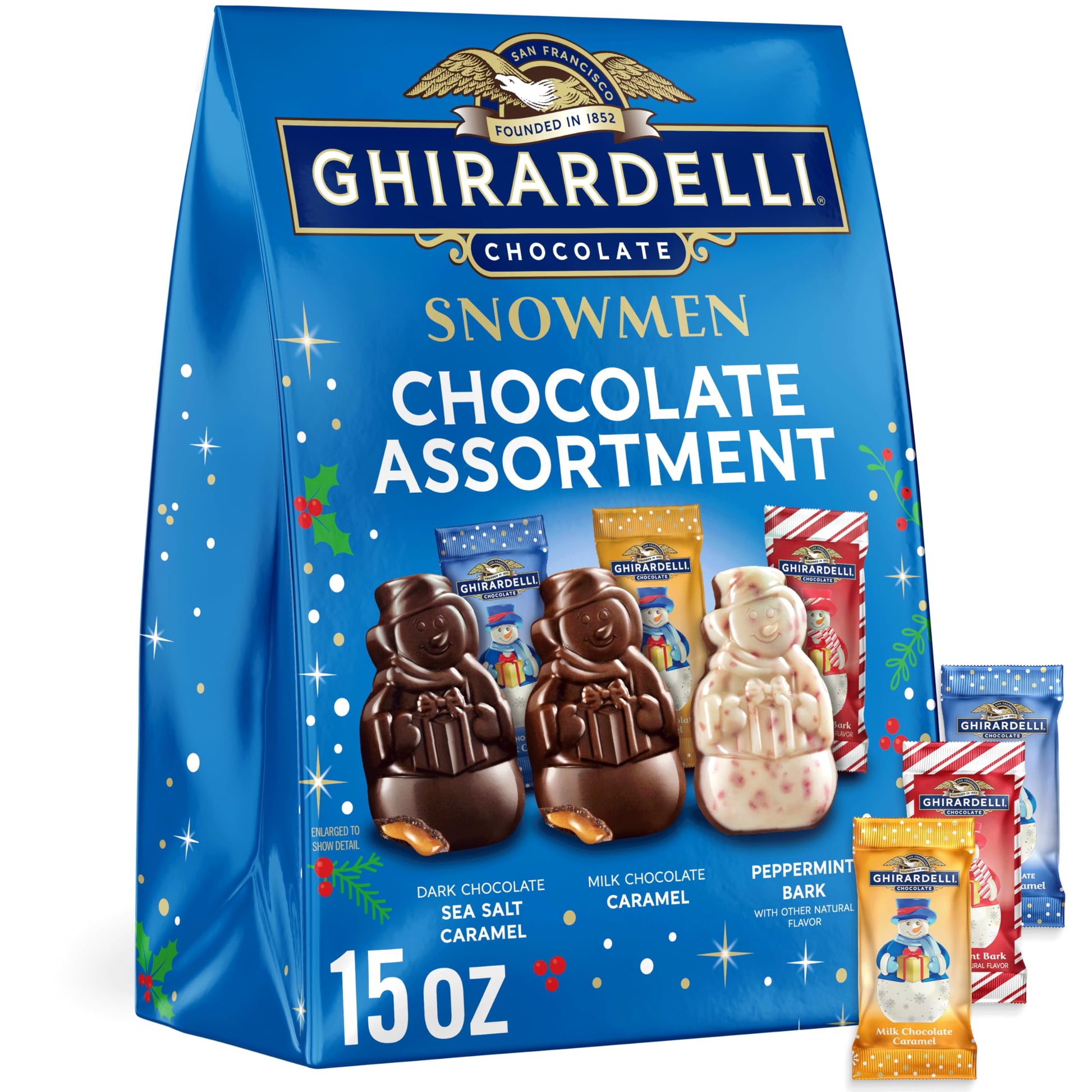 Ghirardelli Chocolate Snowmen Assortment, 15 Oz Bag