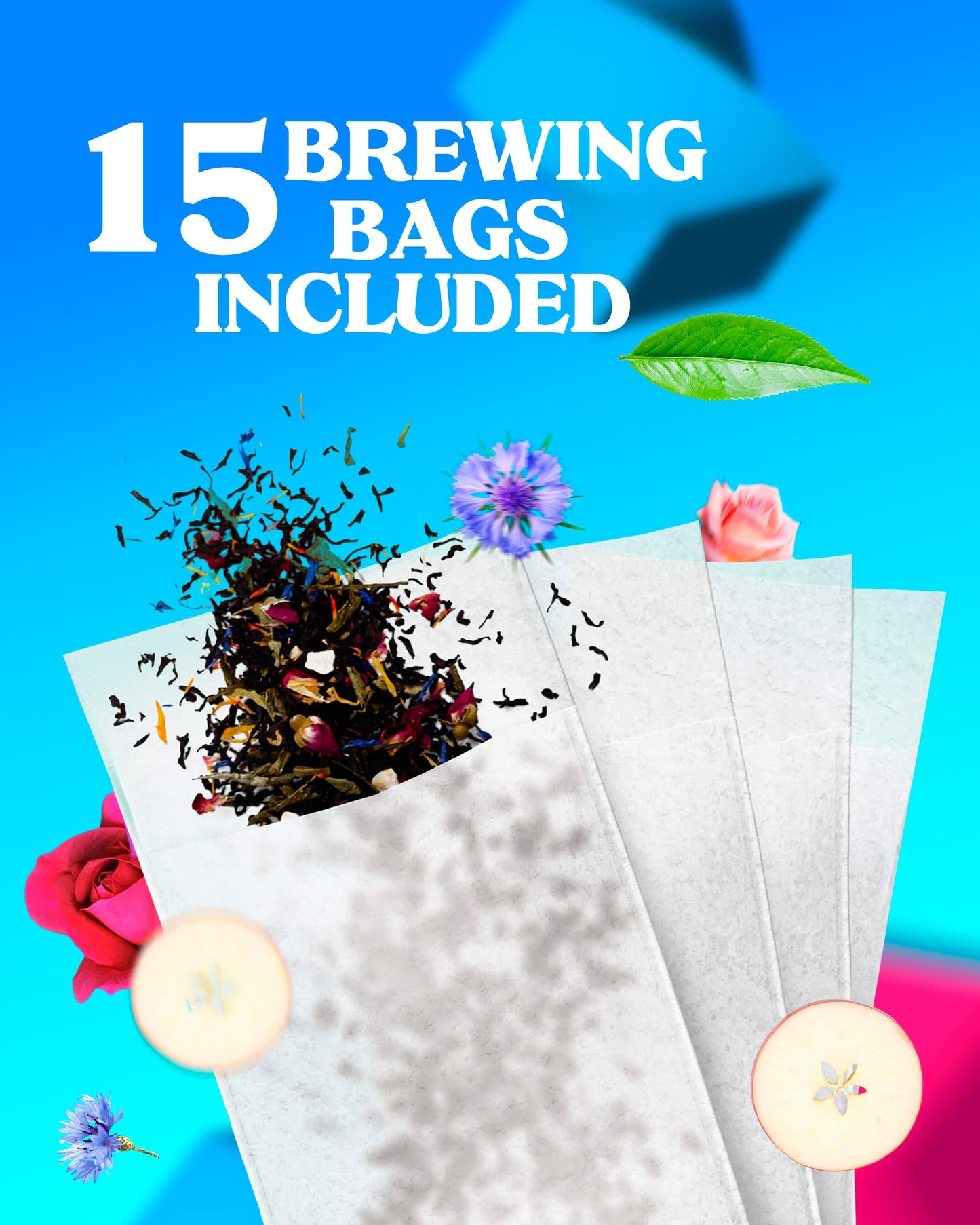 Lovare 1001 Nights Loose Leaf Tea 80 G - Made In Ukraine - Black And Green Tea, Apple, Cornflower, Calendula, Rose, Safflower Pe