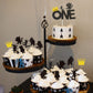 One Wild One Cake Topper And Wild Things Cupcake Topper Birthday Theme Party Decorations - 15Pcs (Gold Black)
