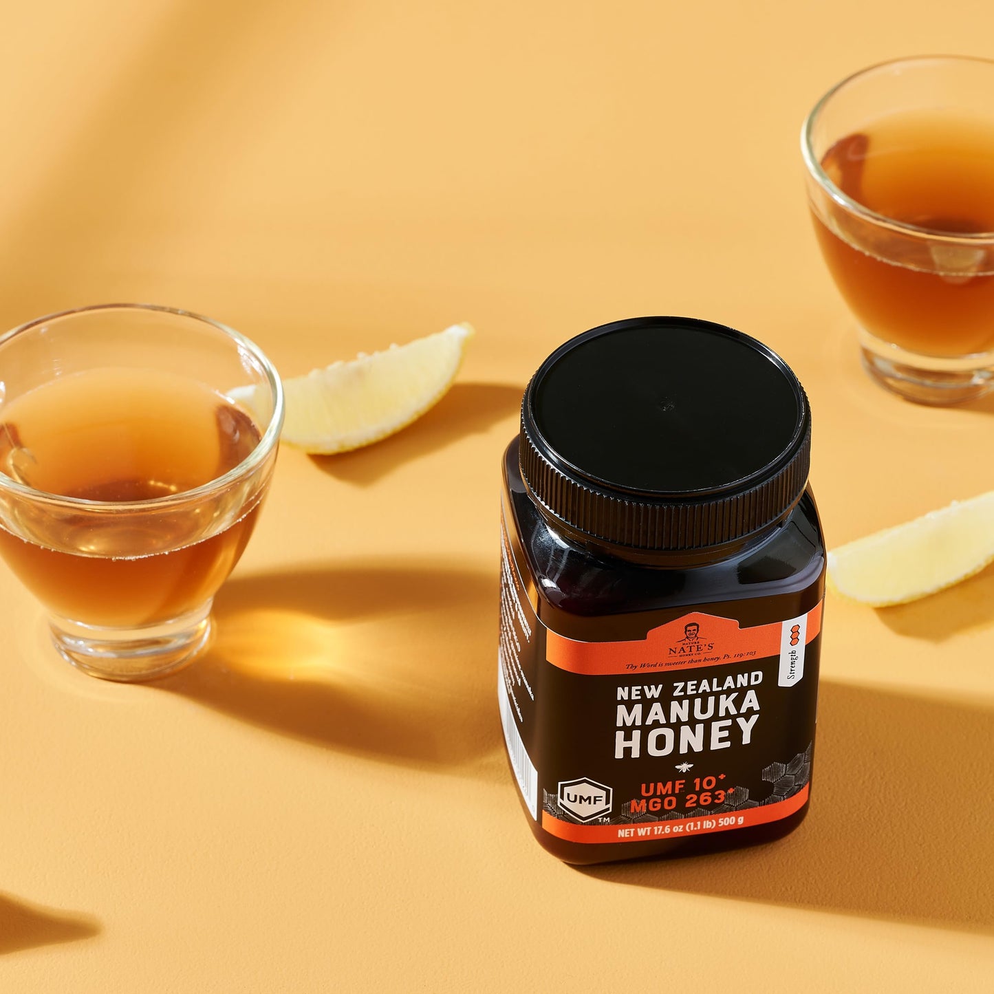 Nate s Raw Manuka Honey New Zealand MGO 263+ | UMF Certified 10+ | 17.6 oz Jar