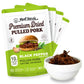 Meat Shredz - enhanced Dried Pulled Pork (Black Pepper, 4 Pack) | Gluten Free | High Protein & Low Sugar | Bacon Bits | Dehydrated Backpacking & Camping Food | Shredded, Dried Jerky Chew Snack