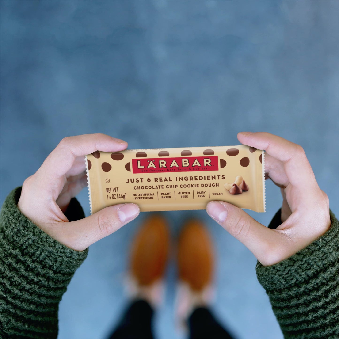 Larabar Chocolate Chip Cookie Dough, Fruit And Nut Bars, Gluten Free And Vegan, 19.2 Oz, 12 Ct