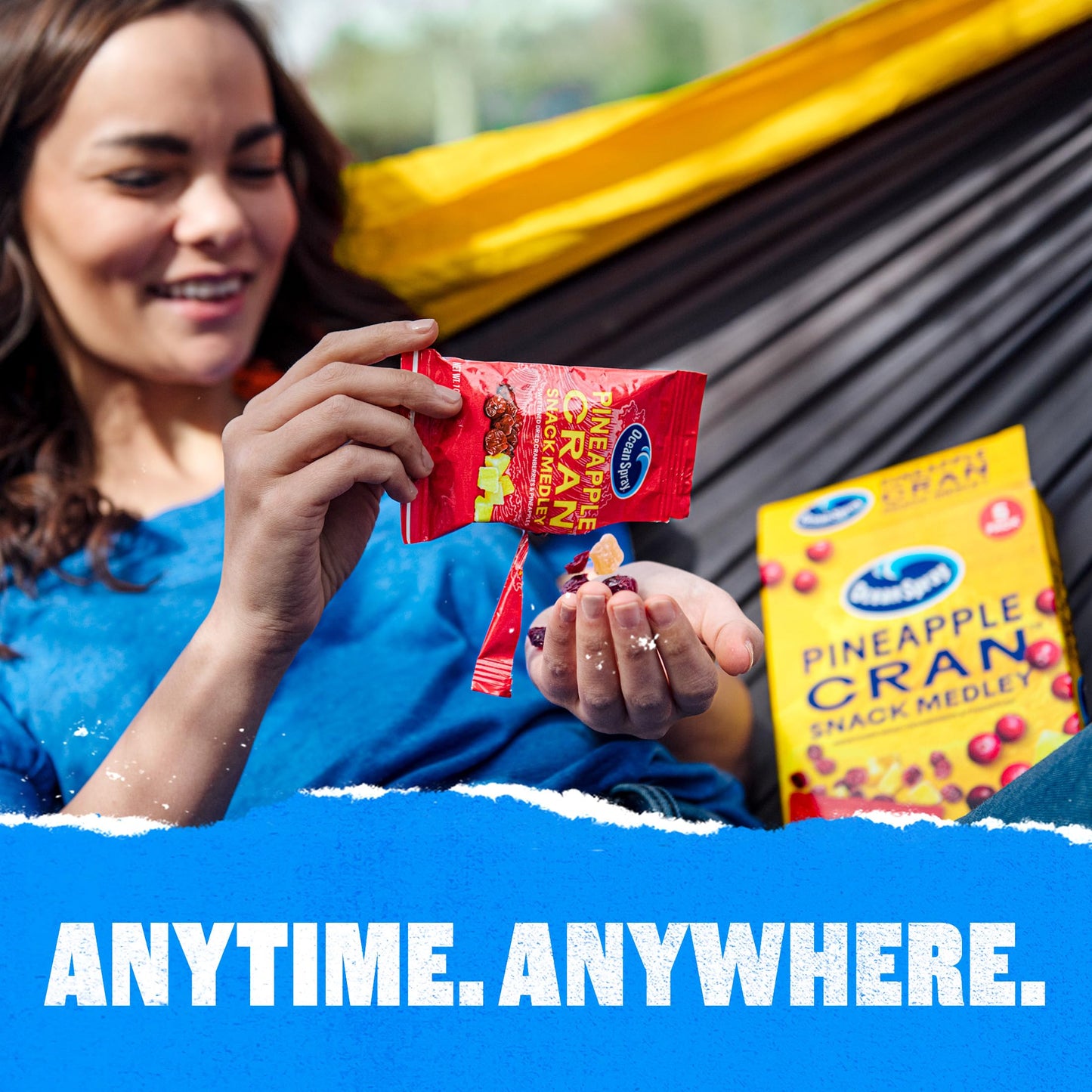 Ocean Spray Pineapple Cran Snack Medley, Cranberry And Pineapple Dried Fruit Snack, 1 Oz Pouches, 5 Count (Pack Of 10)