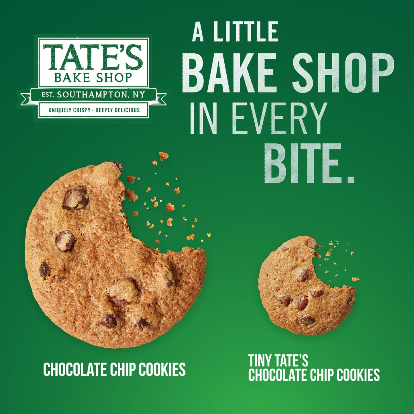 Tates Bake Shop Chocolate Chip Cookies Variety Pack, 5 Bags, 7 oz & 1 oz, Brown