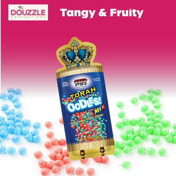 DOUzzle Back To School Oodles Torah Tiny Tangy Fruity Chews Mix (12 Count, 1 Pack) Individually Wrapped, Party Favor, Goodie Bag