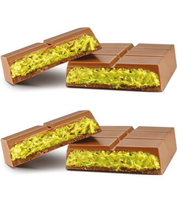 2 PACK Dubai Chocolate Bar Pistachio I Milk Chocolate Bar with Pistachio Cream and Kataifi (Total 6.34 Oz - 180g)
