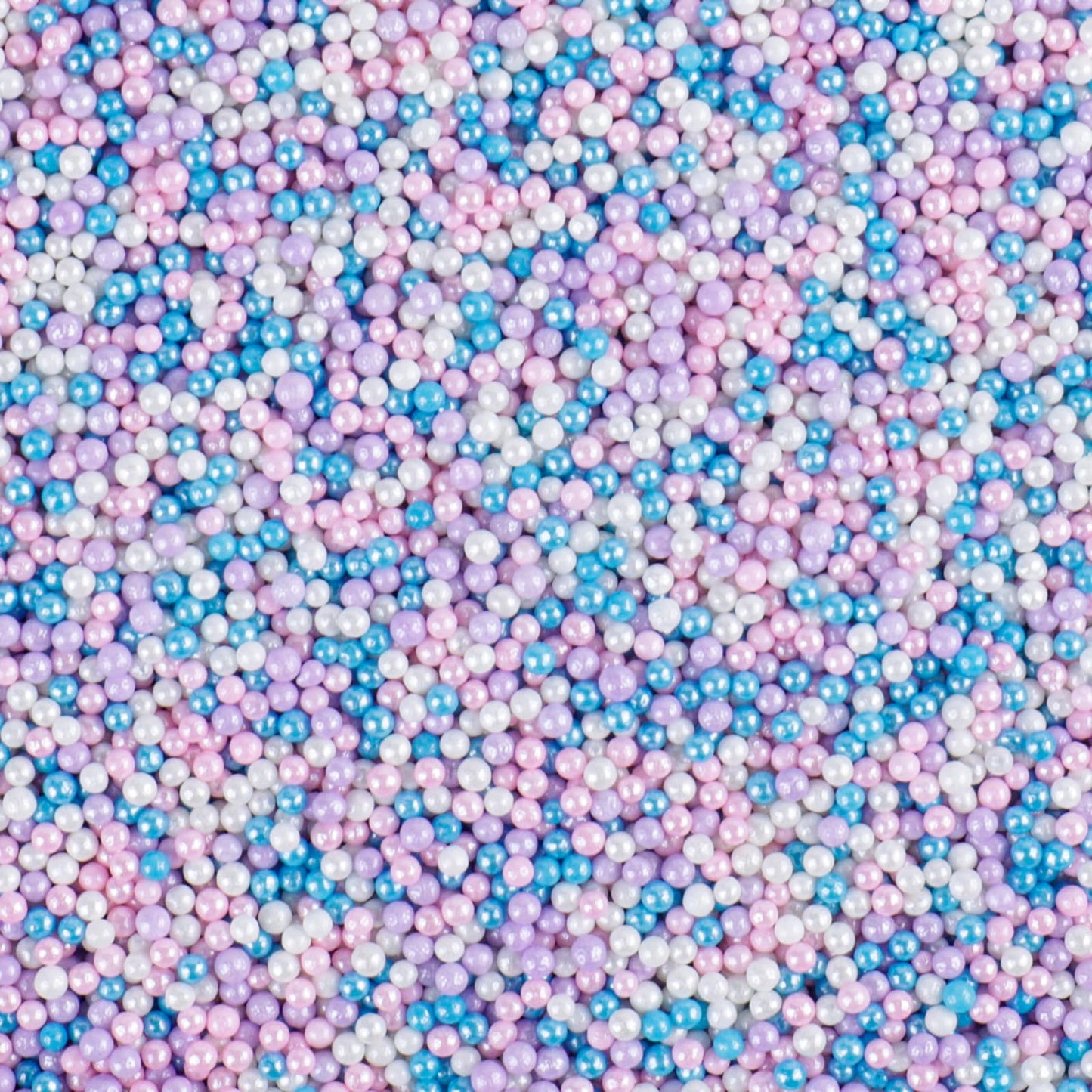 Mermaid Nonpareils Sprinkles - 2mm Edible Pink Blue and Purple Pastel Pearl Sprinkles for Cake Decorating, Cupcake, Cookie, Baki